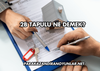 2B Tapulu Ne Demek?