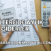 İngiltere'de Aylık Giderler
