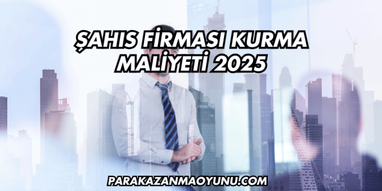 Şahıs Firması Kurma Maliyeti 2025