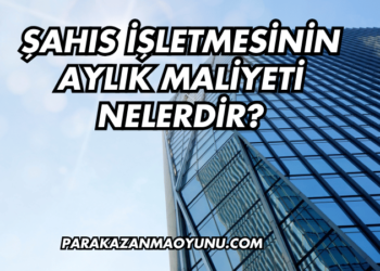 Şahıs İşletmesinin Aylık Maliyeti Nelerdir?